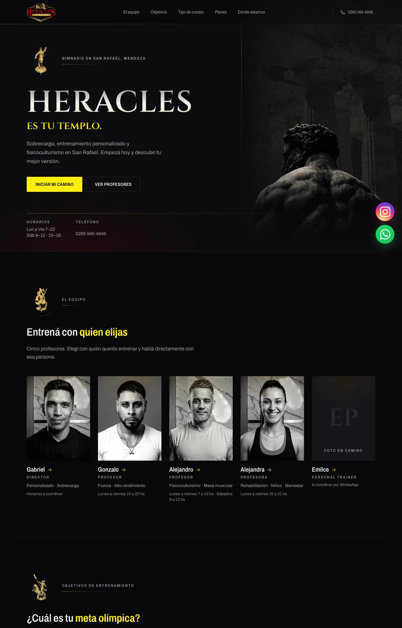 Portada de Heracles Gym, gimnasio de San Rafael